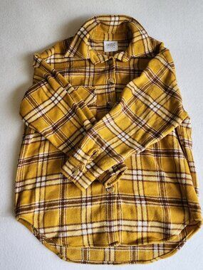 Moon Ryder Yellow Plaid Flannel Shacket